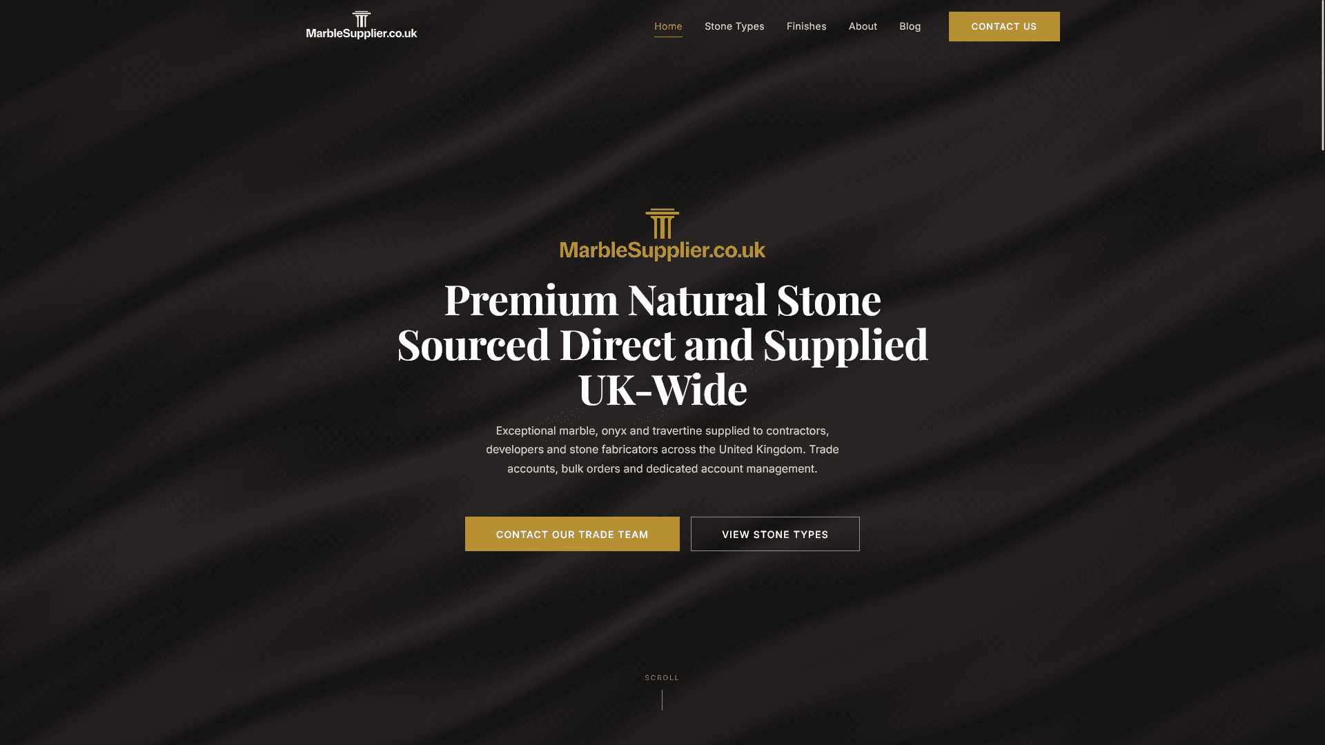 marblesupplier.co.uk desktop view
